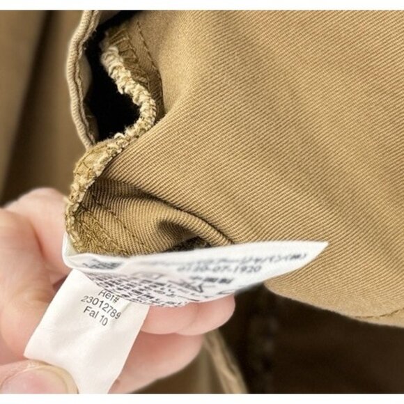 Eddie Bauer Women’s Tan Brown 100% Cotton Jacket See Measurements Preppy Biker - Picture 8 of 10